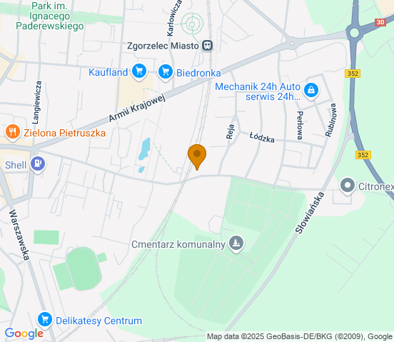Mapa dojazdu do hurtowni motoryzacyjnej w miejscowości Zgorzelec