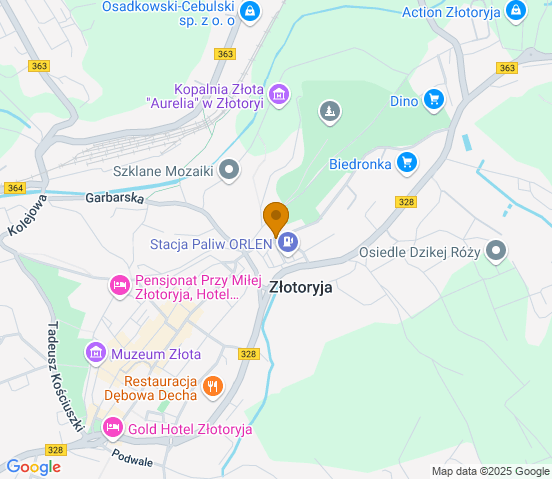 Mapa dojazdu do hurtowni motoryzacyjnej w miejscowości Złotoryja