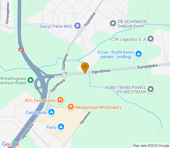 Mapa dojazdu do hurtowni motoryzacyjnej w Starym Mieście