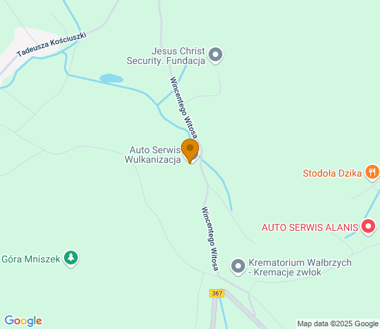 Mapa dojazdu do warsztatu samochodowego w miejscowości Boguszów Gorce